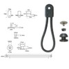 UP100 10 Sets Stayput Shock Cord Loop Bungee Clip Pull