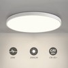 JDONG LED Ceiling Light 24 W 2000 LM Flat Round