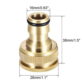 uxcell 2-in-1 Garden Hose Quick Connect 1/2 G to 3/4 G Brass Water Hose Fitting Connectors