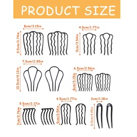Pack of 14 French Hair Pin French Hair Pin Hair Combs for Inserting Combs for Hair Insert Comb Suitable for Fine Hair, Thick Long Hair, Suitable for Women