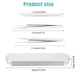 EASONGEE Blackhead Remover Tool Kit, 11PCS Professional Stainless Steel Pimple Popper Comedone Extractor Tools, Zit Removing, Acne Extractor Remover Tool for Removing Pimples, Blackheads, Whitehead