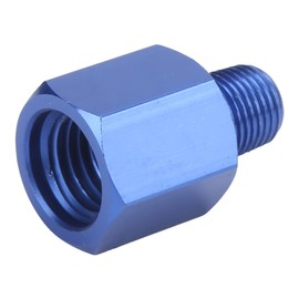 M12 Female To 1/8 NPT Male Adapter, Blue M12x1.25 Connector Oil Resistance Aluminium Alloy for Auto