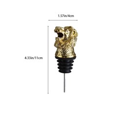 Qaoliffa Lion Head Wine Aerator Pourer Spout,White Wine Accessories Aeration Work with Wine Opener for Beginner Enthusiast,Liquor Bottle Pourers Wine Decanter