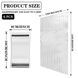 Yushanju Reflective Mylar Film Silver Mylar Sheets Garden Greenhouse Covering foil for Grow Room Plant Growth Outdoor Survival Camping First Aid (83 x 51 Inch), 6 PCS