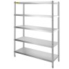 5 Tier Stainless Steel Shelving 47.5x18 Inch Heavy Duty Rack