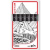 Uni Pin Fineliner Drawing Pens - Chisel Nibs - Black