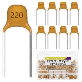 ALLECIN 22pF 220 Ceramic Capacitors 22pF-220 Multilayer Monolithic Capacitor (Pack of 100Pcs)