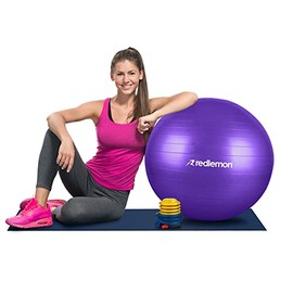 Redlemon Pelota para Pilates y Yoga de Resistencia Estática, Pelota para Ejercicio en Casa o Gimnasio, Textura Antiderrapante y Resistente para Fisiot