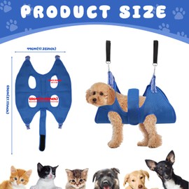 FAMULP 14 Pcs Dog Grooming Hammock Set, Dog Sling for Nail Trimming, Pet Grooming Harness with Pet Trimming Comb