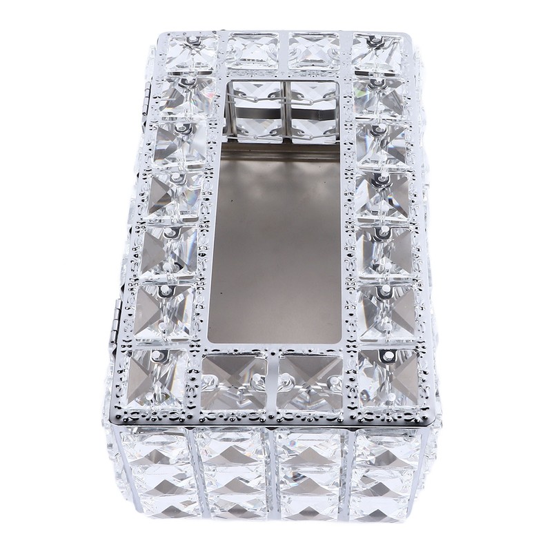 Crystal Tissue Dispenser Elegant Crystal Napkin Holder Decorative Facial Tissue