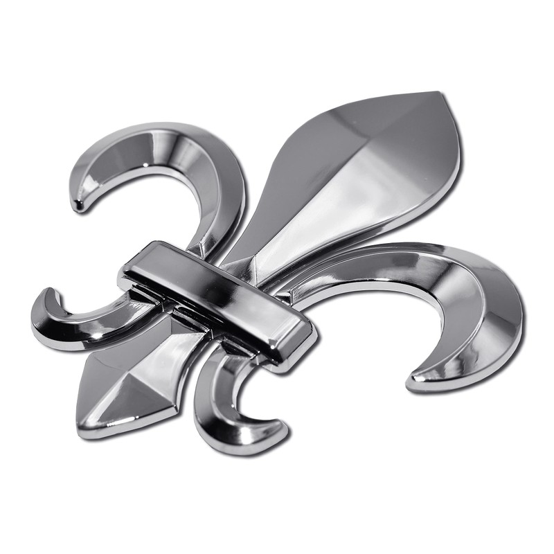 Elektroplate Fleur-de-Lis 3D Chrome OEM Emblem for Cars, Trucks, and