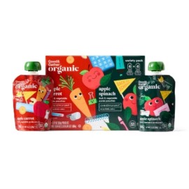 Good & Gather™ Organic Applesauce Pouches - Apple Carrot & Apple Spinach - Good & Gather™ - 24