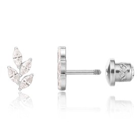 Limerencia G23 Titanium Screw Back Earrings Hypoallergenic F136 Implant Grade 20G Piercing Studs for Women Sensitive Ears Cartilage