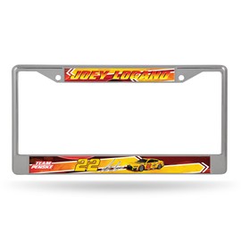 Rico Industries NASCAR Joey Logano 12" x 6" Silver Chrome Frame 12" x 6" Chrome Frame - Car/Truck/SUV Automobile Accessory