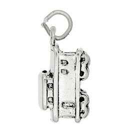 LGU Sterling Silver Oxidized 3D Train Caboose Charm