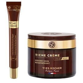 Yves Rocher Set Riche Créme: Crema Facial Nutri Extra Regeneradora Día/Noche (75 ml) + Contorno de ojos Nutri Regenerador (14 ml)