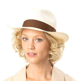 Palermo Straw Hat fedora men´s hats (M/56-57 - nature)