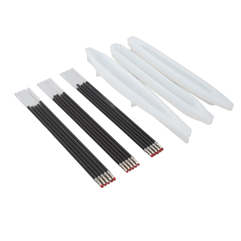 9Pcs Pen Resin Molds Silicone Smoothing Durable Easy Removal Ballpoint