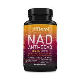 Betel Natural Premium NAD Reforzado 450mg - Resveratrol, Acido Hialuronico Colágeno - Betel