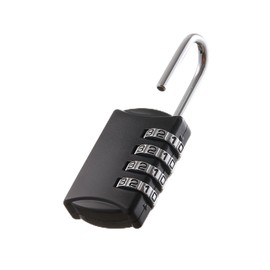 ZGSJ Combination Lock, 4 Digit Combination Padlock Outdoor, School Lock, Gym Lock (Black)