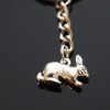 Unbranded 3D Cute Bunny Rabbit Cottontail Silver Pendant Charm Keychain