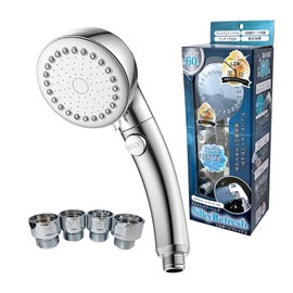 LDK Best Buy Award Winner 60172 60172 Premium Nano Bubble Shower Head, Water Saving Approx. 60%, 3 Modes, Mist, Pore Cleaning, Thermal Moisturizing, High Water Pressure, Silver