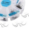 Gemerry Pre-Fanned Volume Eyelashes, Ready-to-Use Fan Eyelash Extension, 5D, 8-15