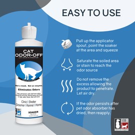Thornell Cat Odor-Off Pet Odor Eliminator Spray – Fresh Scent 16oz Ready to Use Cat Urine Odor Eliminator Spray for Pet Urine Odor, Tomcat Spray & Feces on Carpet, Litter Boxes & More