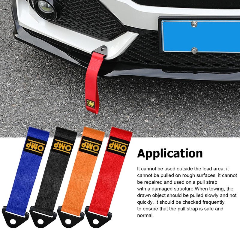 JNNJ Pack of 2 Universal Tow Loop, Car Bumper Tow