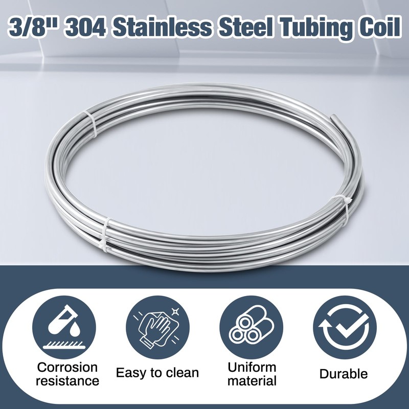 MorningRo 2 Pcs 304 Stainless Steel Tubing Coil Applied for