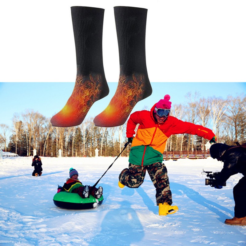 Electric Warming Socks Comfortable Cotton Stretchable 21 to 30cm Thermal