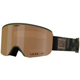 Giro Axis Ski Goggles - Snowboard Goggles for Men - Trail Green Cloud Dust Strap with VIVID Petrol/VIVID Infrared Lenses