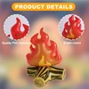 BOXOB 2pcs Inflatable Fake Campfire, Fake Fire Pit Decoration Artificial