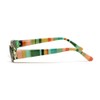Calabria R576 Colorful Striped Sunglasses +1.25 Green Grey Women Trendy