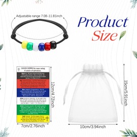Ferreve 150 Pcs Plan of Salvation Bracelet Kit Includes Gospel Bead Bracelets Prayer Pocket Cards Gospel Tracts Organza Bags for Christian Religious Church Souvenir Faith Gifts