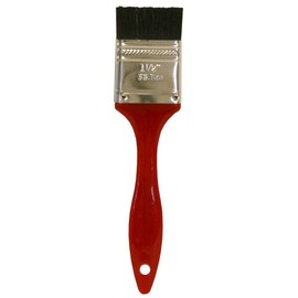 Nanoskin 6.5-Inch Paint Style Detail Brush with 0.75-Inch Black China Bristles - Perfect for Auto Detailing, Flexible & Stiff for Precision, Ergonomic Red Handle for Comfort Grip