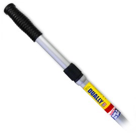 SKIMLITE MANUFACTURING Dually 9016 Telescopic Pool Pole 8-16 Ft Dual Locking Heavy Duty Aluminum Easy Grip Adjustable Telescoping Cleaning Poles with Universal Adapter for Skimmer Brush & Vacuum Head
