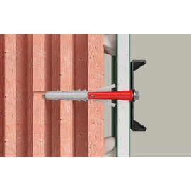 fischer 10 x 100mm Heavy Duty Dot & Dab Wall Fixings - TV Bracket Kit - Plasterboard Over Blockwork Wall Plugs & Screws. TV Brackets, Radiators, Heavy Shelves & Kitchen Cabinets - Pack of 4