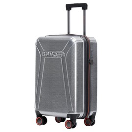 Spyder Traverse 20 Inch Expandable Hardside Upright Suitcase with 360° Spinner Wheels, TSA Approved Lock, Silver