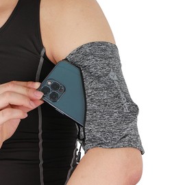 RAKSONIC Running Phone Armband for Men Women,Universal Arm Bands for Phones below 8 Inches,Waterproof Cell Phone Armband for Hiking,Running,Cycling,Climbing(Grey M)