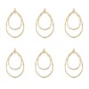 PandaHall 10pcs Light Gold Open Back Bezel Charms Epoxy Resin