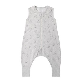 Owlivia 1.0 Tog & 2.5 Tog Baby Sleeping Bag Made from 100% Organic Cotton with Feet - Year-Round Comfort for Your Toddler, 1.0 Tog Grey Rabbit