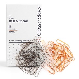 Gloss&Glow TPU hair band 300P, mixed colors, 1 piece / 글로스앤글로우 TPU 헤어밴드 300P, 혼합색상, 1개