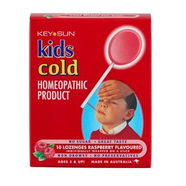 Key Sun Kids Cold Raspberry Flavoured 10 Lozenges