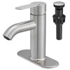 VOTON Brushed Nickel Bathroom Sink Faucet, Single Handle Stainless Steel