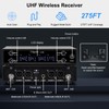 Flygrow Wireless Microphone,Metal Dual UHF Cordless Dynamic Handheld Microphone System
