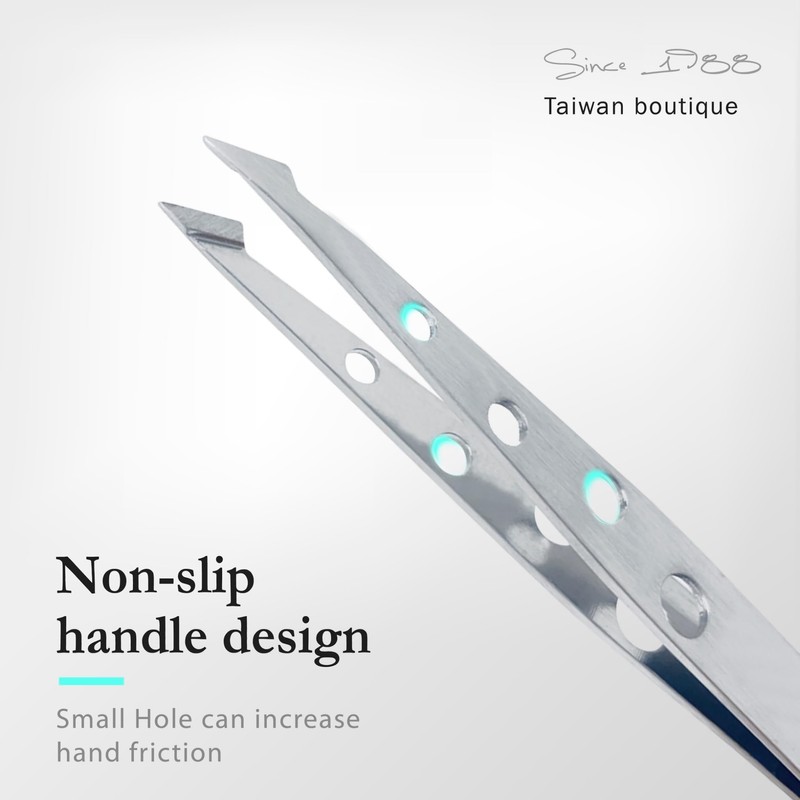 SUNDEN Stainless Steel Slanted Eyebrow Tweezer