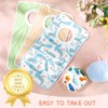 Newwiee 5 Pcs Pullover Bibs for Babies Large Towel Bibs