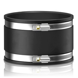 NCCHDZSW Flexible Rubber Sleeve 100 mm Pipe Connector with Stainless Steel Clamps Pipe Connector for Pipe Fan Flexible Rubber Sleeve Rubber Coupling for PVC and Stainless Steel Rubber Sleeve Flexible