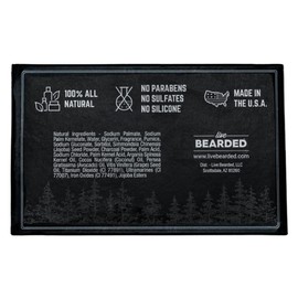 Live Bearded: All-Natural Bar Soap For Men, 3-Pack of 5 oz. Bars, Made in the USA - Exfoliates, Moisturizes - Bamboo, Charcoal, Pumice, Coconut, Avocado, and Argan Oils - American Scent